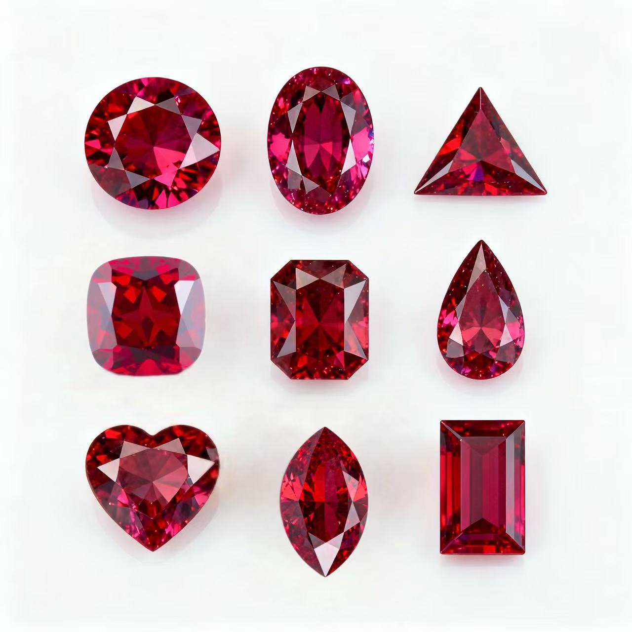 Wholesale Lab Made Gemstones 1ct to 8ct Pigeon Blood Red Lab Grown Ruby