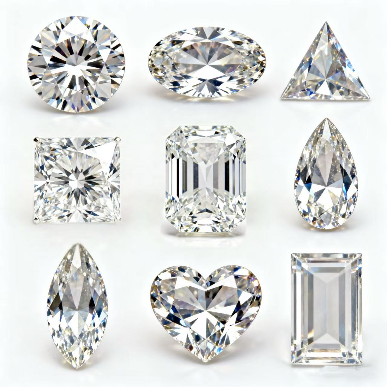 White Color Round and Fancy Cut Loose Zircon Synthetic Gemstone Wholesale