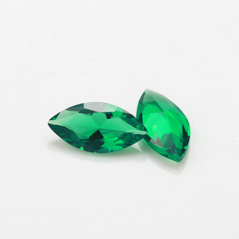 Wholesale Lab Made Gemstones 1ct to 8ct Columbian Green Marquise Brilliant Cut Lab Grown Emerald