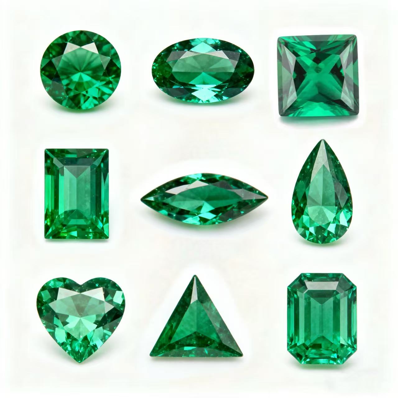 Wholesale Lab Made Gemstones 1ct to 8ct Columbian Green Lab Grown Emerald