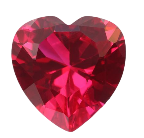 Wholesale Lab Made Gemstones 1ct to 8ct Pigeon Blood Red Heart Brilliant Cut Lab Grown Ruby
