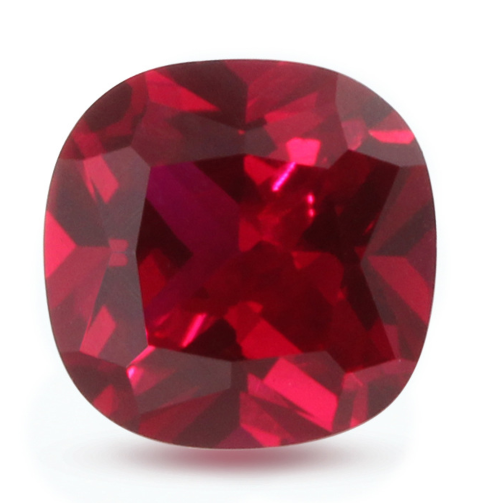 Wholesale Lab Made Gemstones 1ct to 8ct Pigeon Blood Red Cushion Brilliant Cut Lab Grown Ruby
