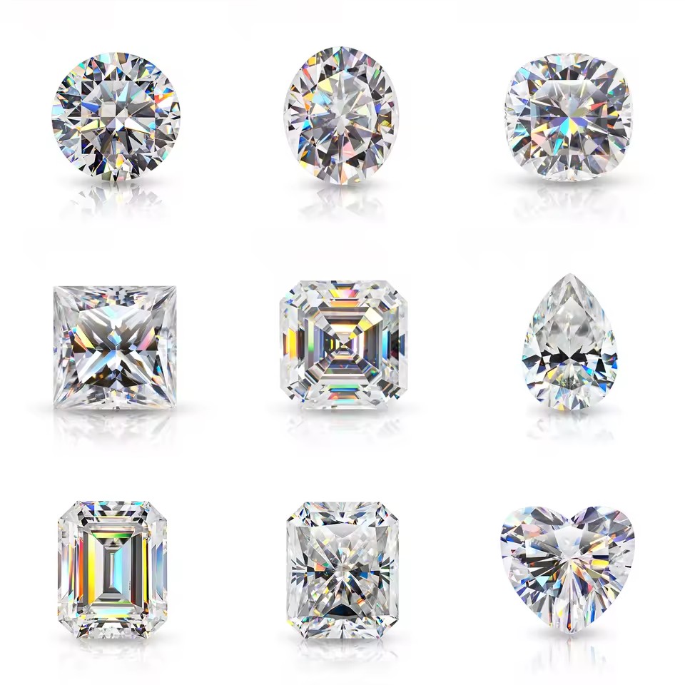 White D/E/F Color Round and Fancy Cut Loose Moissanite VS/VVS Clarity Synthetic Gemstone Wholesale with GRA/IGI Certificate