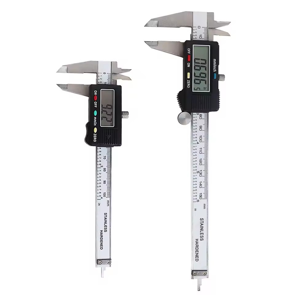 Extra-Large 150mm/0-6 Inch LCD Screen Electronic Digital Vernier Caliper Stainless Steel Scale for Jewelry Tools Measurement