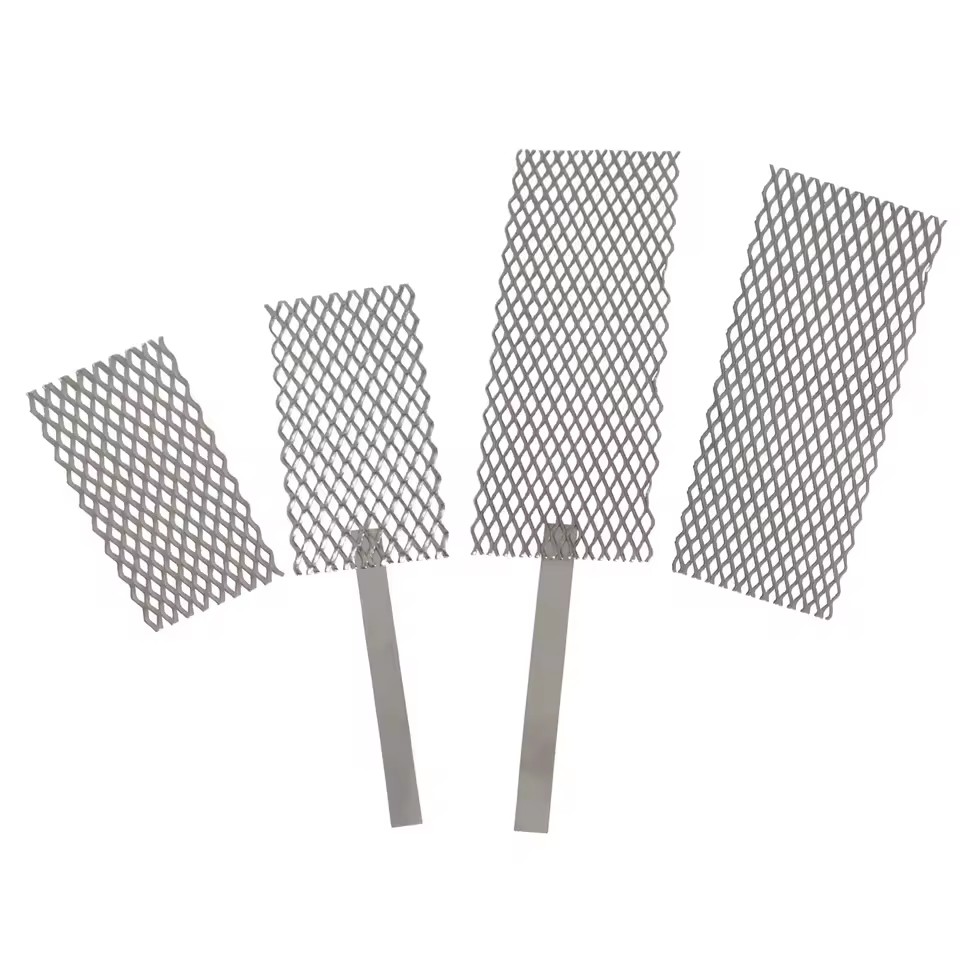 Platinum Titanium Mesh with Handle Positive Electroplating Titanium Mesh Electrode Gold Silver Jewelry Tools Equipment