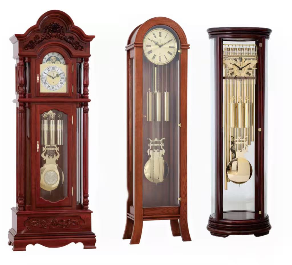 Floor Grandfather Pendulum Clock Retro Quartz for Home Kitchen Living Room