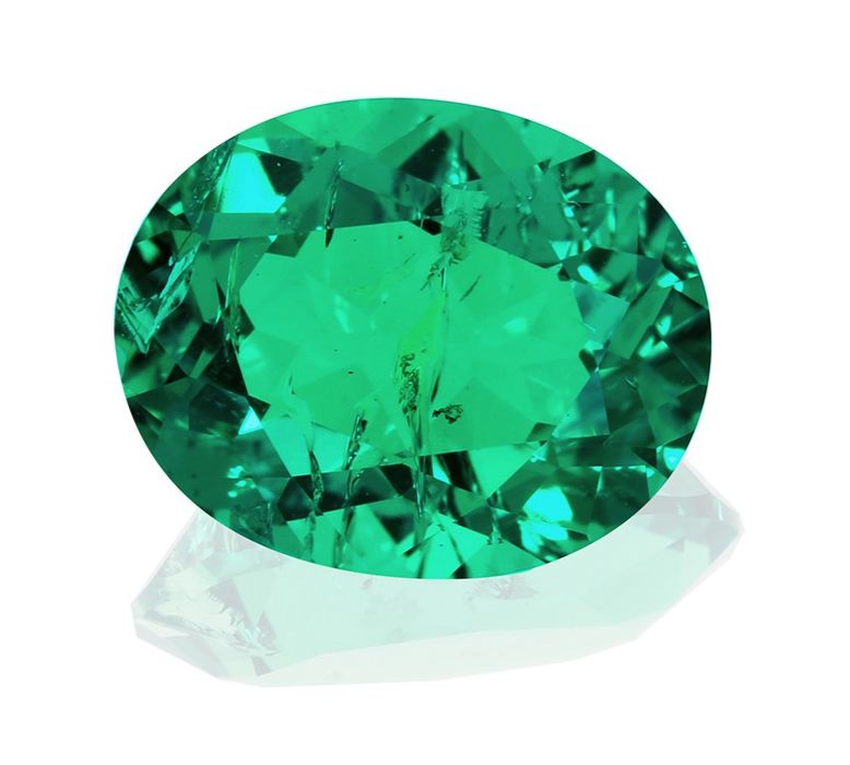 Wholesale Lab Made Gemstones 1ct to 8ct Columbian Green Oval Brilliant Cut Lab Grown Emerald