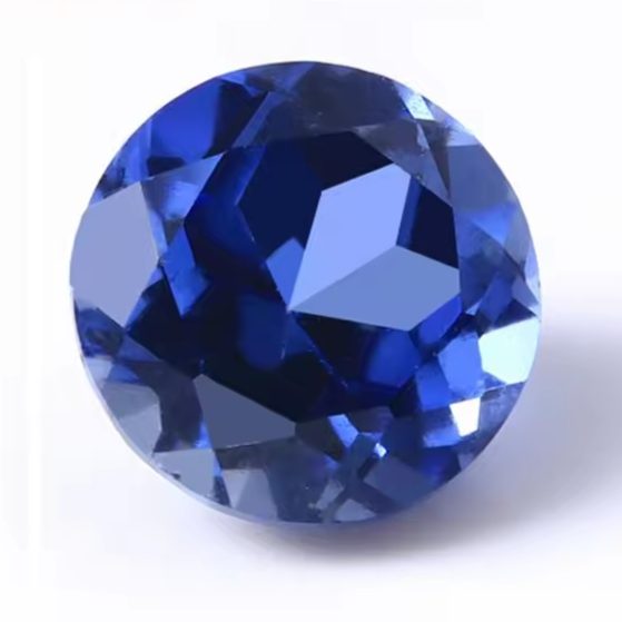 Wholesale Lab Made Gemstones 1ct to 8ct Royal Blue Round Brilliant Cut Lab Grown Sapphire