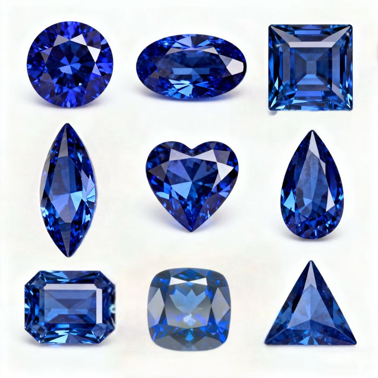 Wholesale Lab Made Gemstones 1ct to 8ct Royal Blue Lab Grown Sapphire