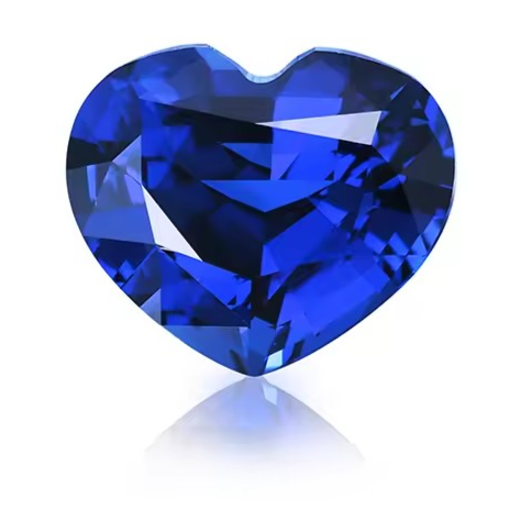 Wholesale Lab Made Gemstones 1ct to 8ct Royal Blue Heart Brilliant Cut Lab Grown Sapphire
