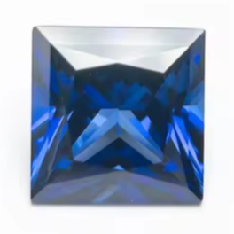 Wholesale Lab Made Gemstones 1ct to 8ct Royal Blue Princess Brilliant Cut Lab Grown Sapphire